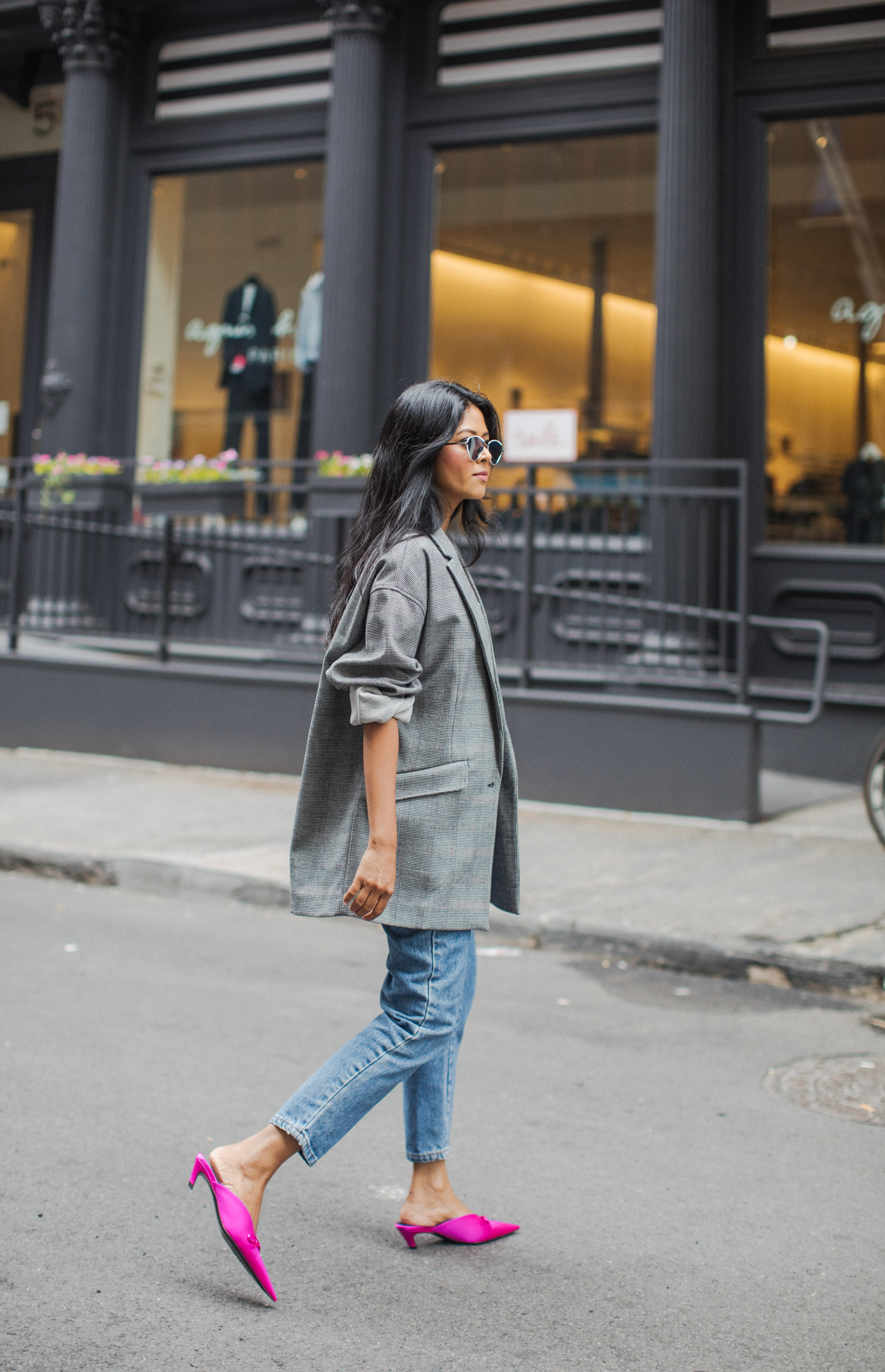 balenciaga denim mules