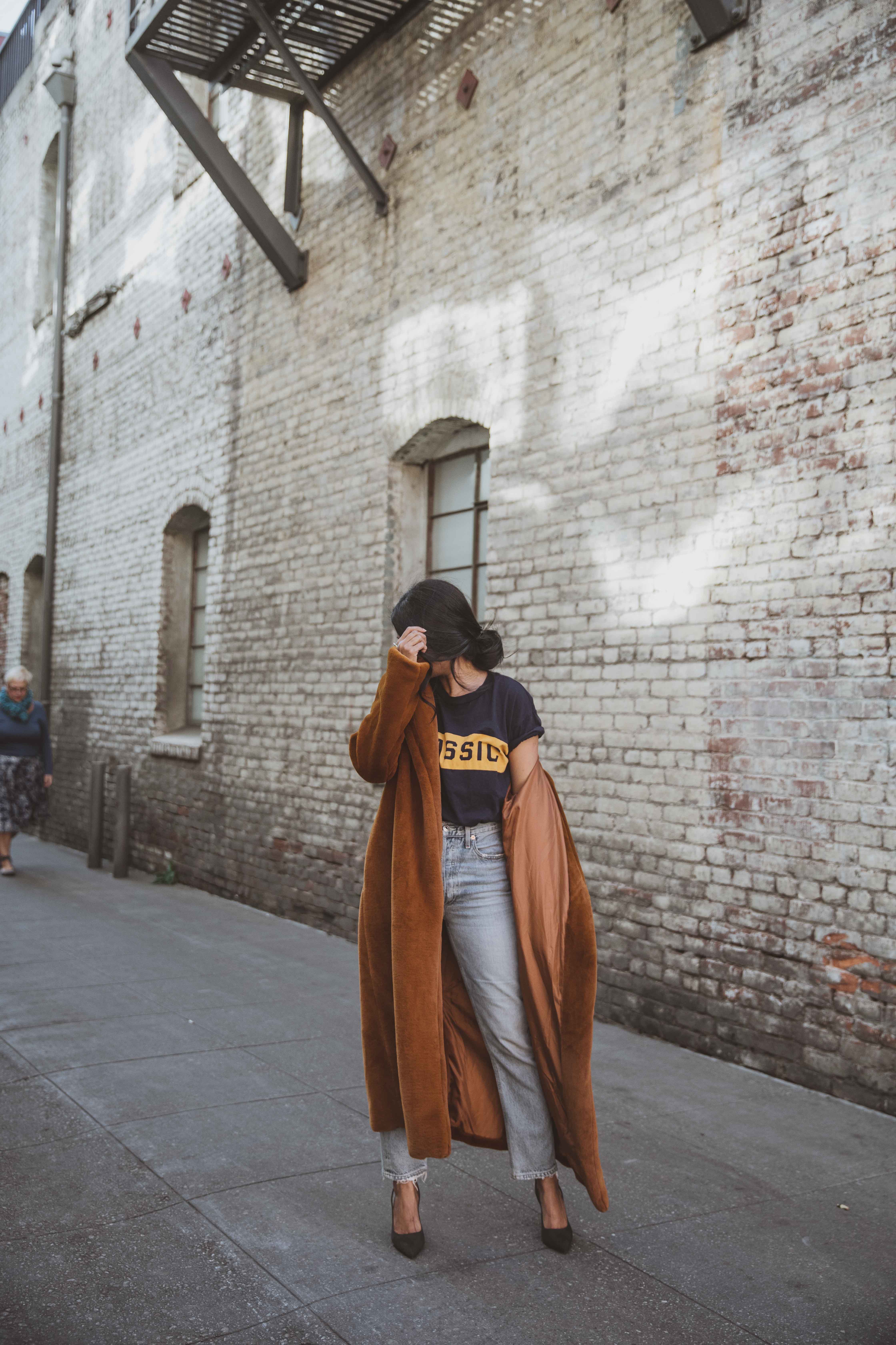 Sheryl Luke from Walk In Wonderland Wearing Urban Outfitters Long Faux Fur Coat 