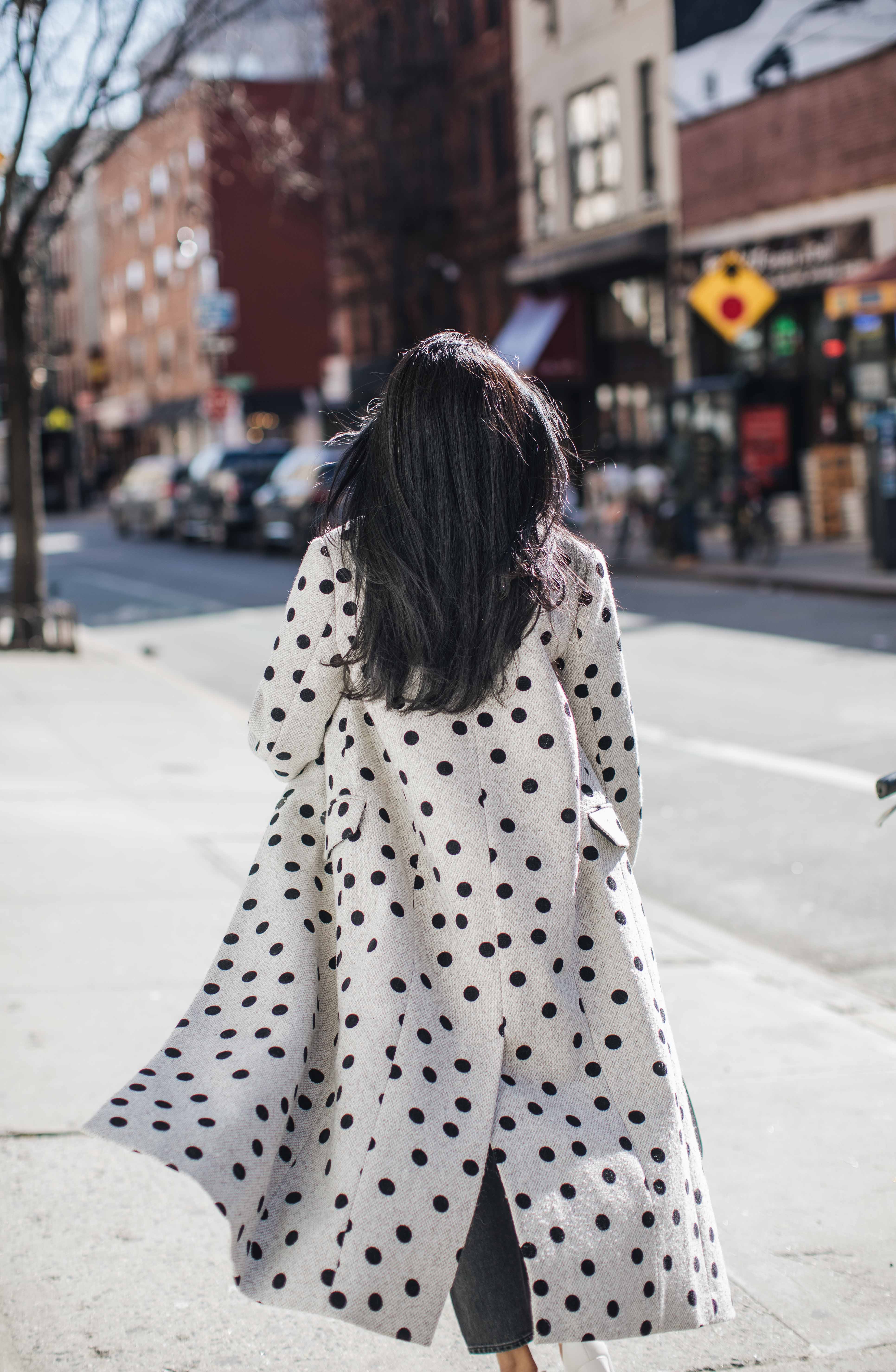 Sheryl Luke Walk In Wonderland wearing the Polka Dot Coat trend
